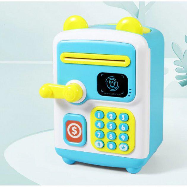 Копилка-сейф Face Recognition Money BOX Голубой