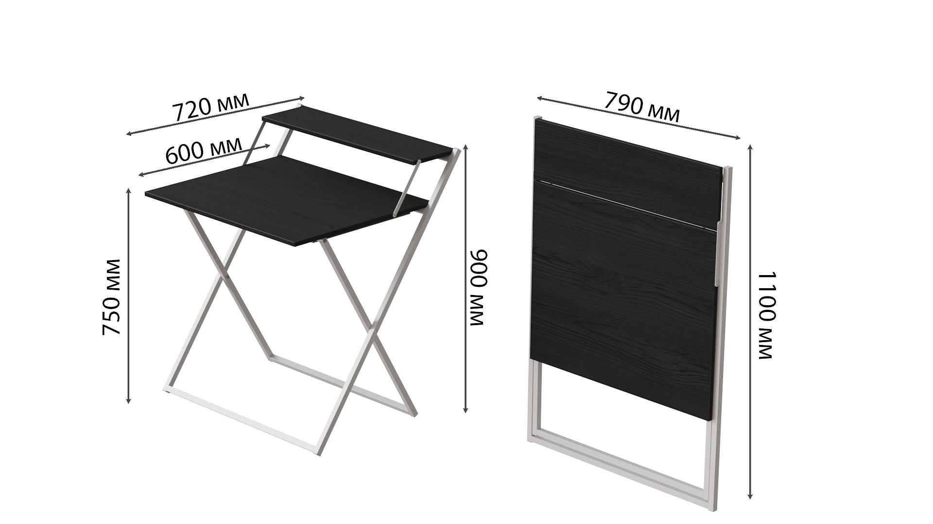 Стіл-трансформер Ferrum-decor Компакт 4 метал/ДСП 16 мм 750x790x720 мм Білий/Сосна Кембра (FRD-104699) - фото 4 Стіл-трансформер Ferrum-decor Компакт 4 метал/ДСП 16 мм 750x790x720 мм Білий/Сосна Кембра (FRD-104699) - фото 4