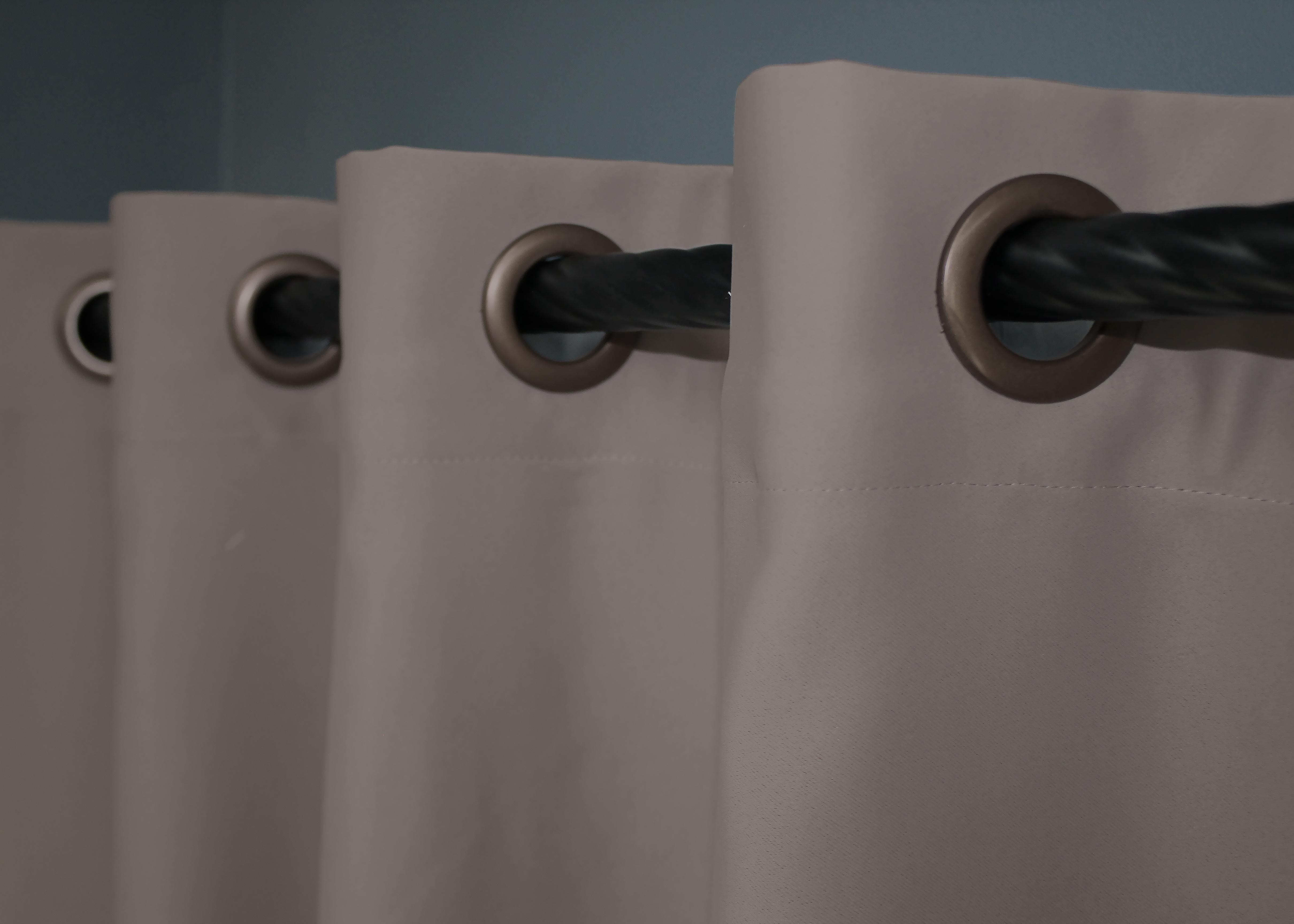 Комплект штор на люверсах VR-Textil Блэкаут Bagema Rvs № 1242ш 150х250 см 2 шт. Какао (37-0111) - фото 6