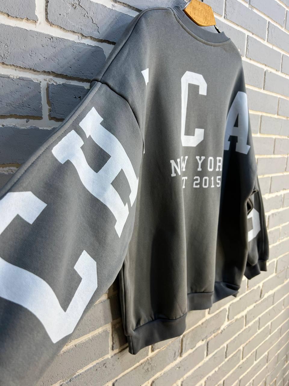 Свитшот женский DAVRAS 8174 CHICAGO удлиненный утепленный на флисе OS Серый (1243) - фото 2 Свитшот женский DAVRAS 8174 CHICAGO удлиненный утепленный на флисе OS Серый (1243) - фото 2