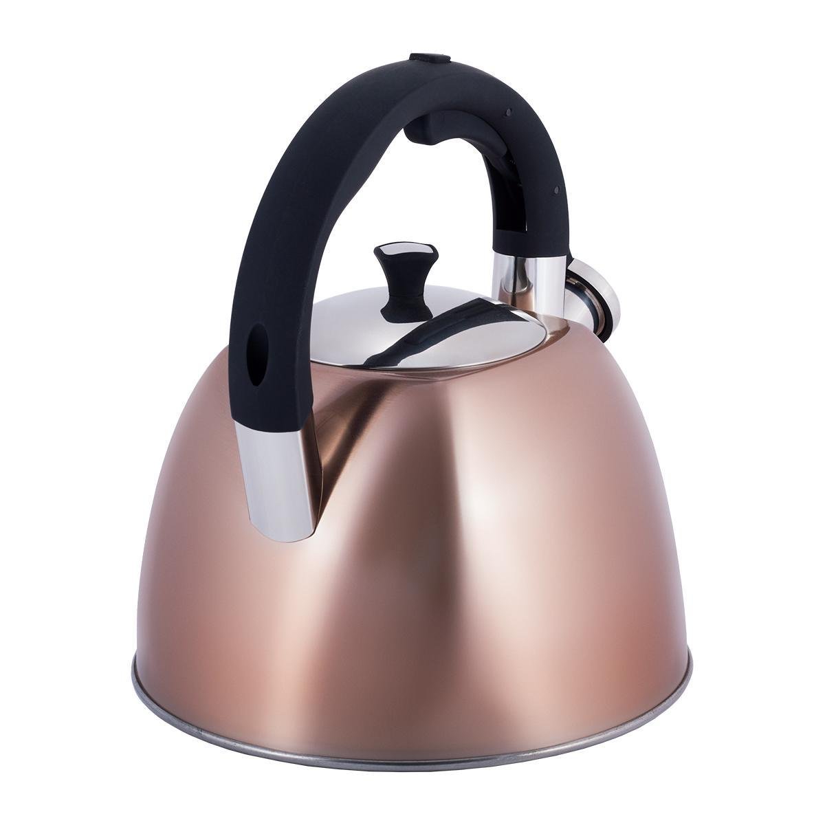 Чайник Kamille из нержавеющей стали со свистком 3 л Бронзовый (22412245) - фото 6 Чайник Kamille из нержавеющей стали со свистком 3 л Бронзовый (22412245) - фото 6