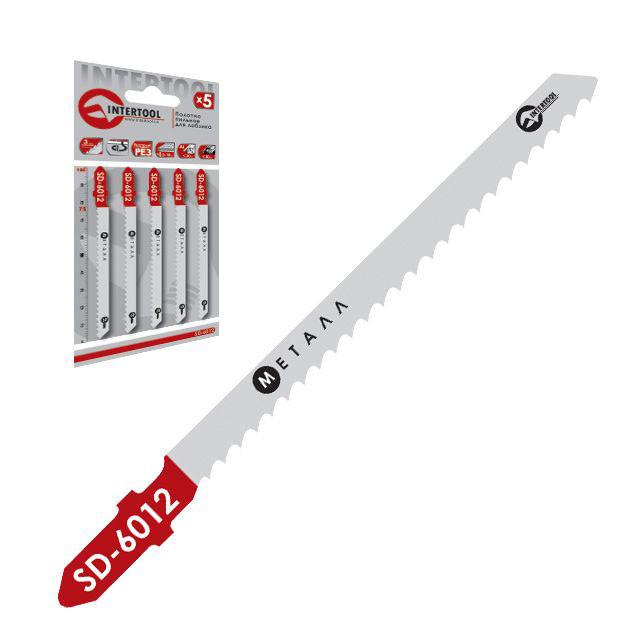 Набір полотен для лобзика Intertool для роботи з кольоровим металом та армованим пластиком 75 мм/3,0 мм 5 шт. (122021)