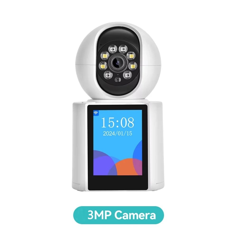 Видеоняня Wi-Fi с ночным видением 3MP/двусторонним звуком/с экраном 2,8"/поворотная на 355° (V-5)