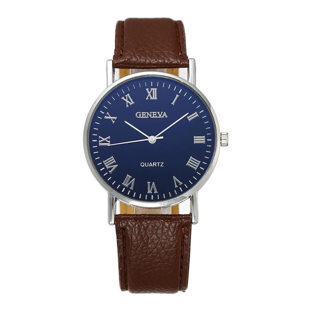 Наручные часы мужские Geneva Classic с коричневым ремешком (2346931346)