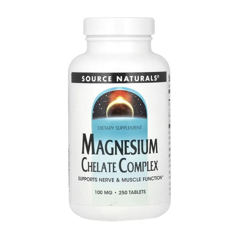 Магний хелат Source Naturals Magnesium Chelate Complex 250 табл.