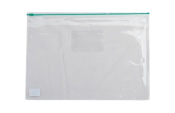 Папка-конверт на молнии zip-lock А5 Buromax BM.3947-99 глянцевый прозрачный пластик Зеленый (4823078953612)