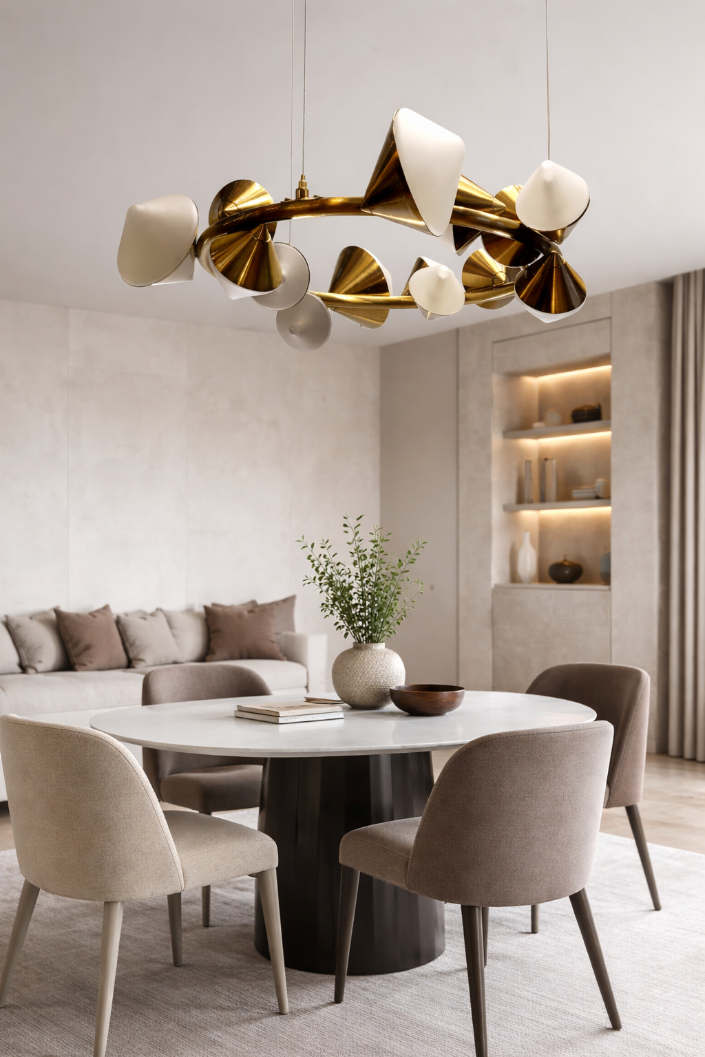 Люстра Aurora Loop на 15 ламп G9 220V Gold (2038/15GD)