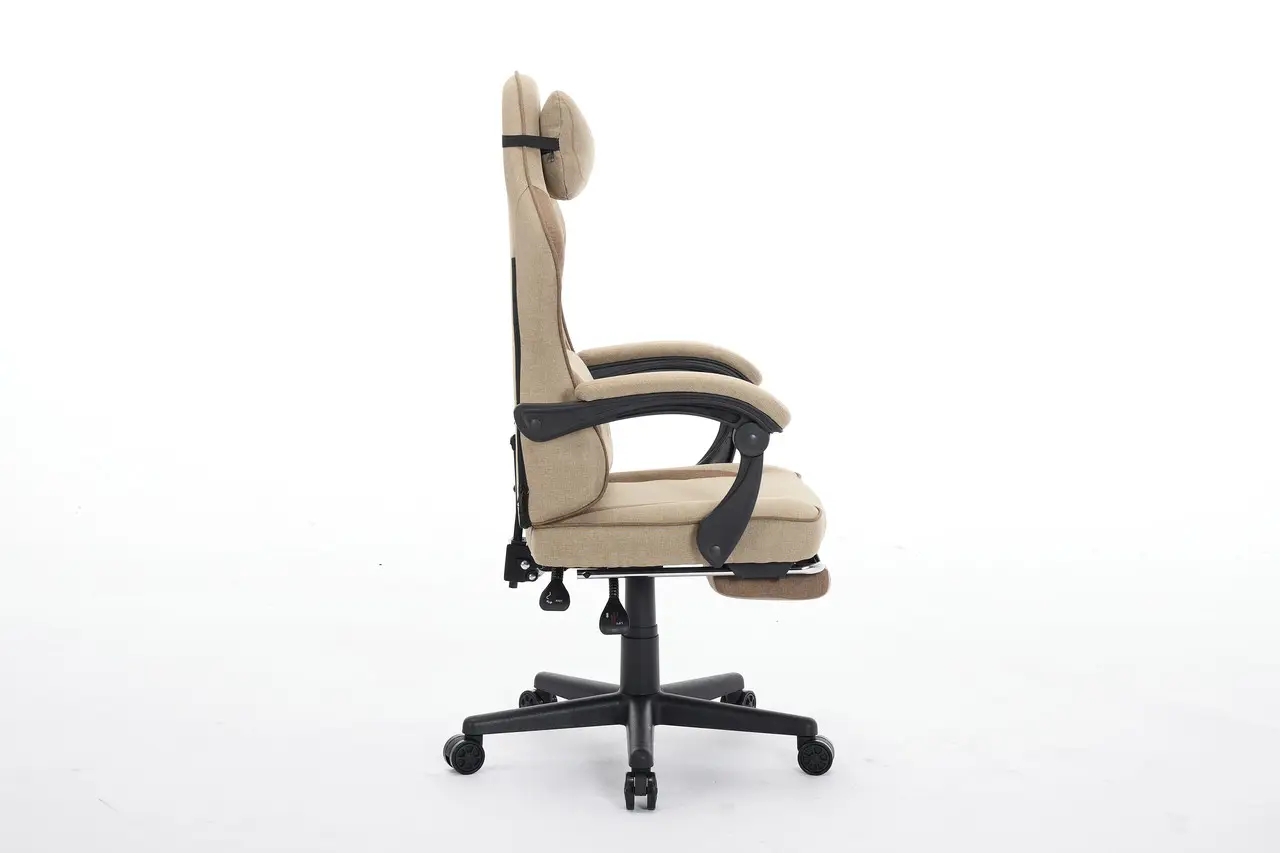 Кресло игровое компьютерное Deus ED09 текстиль с подставкой для ног Бежевый (2977) - фото 4 Кресло игровое компьютерное Deus ED09 текстиль с подставкой для ног Бежевый (2977) - фото 4