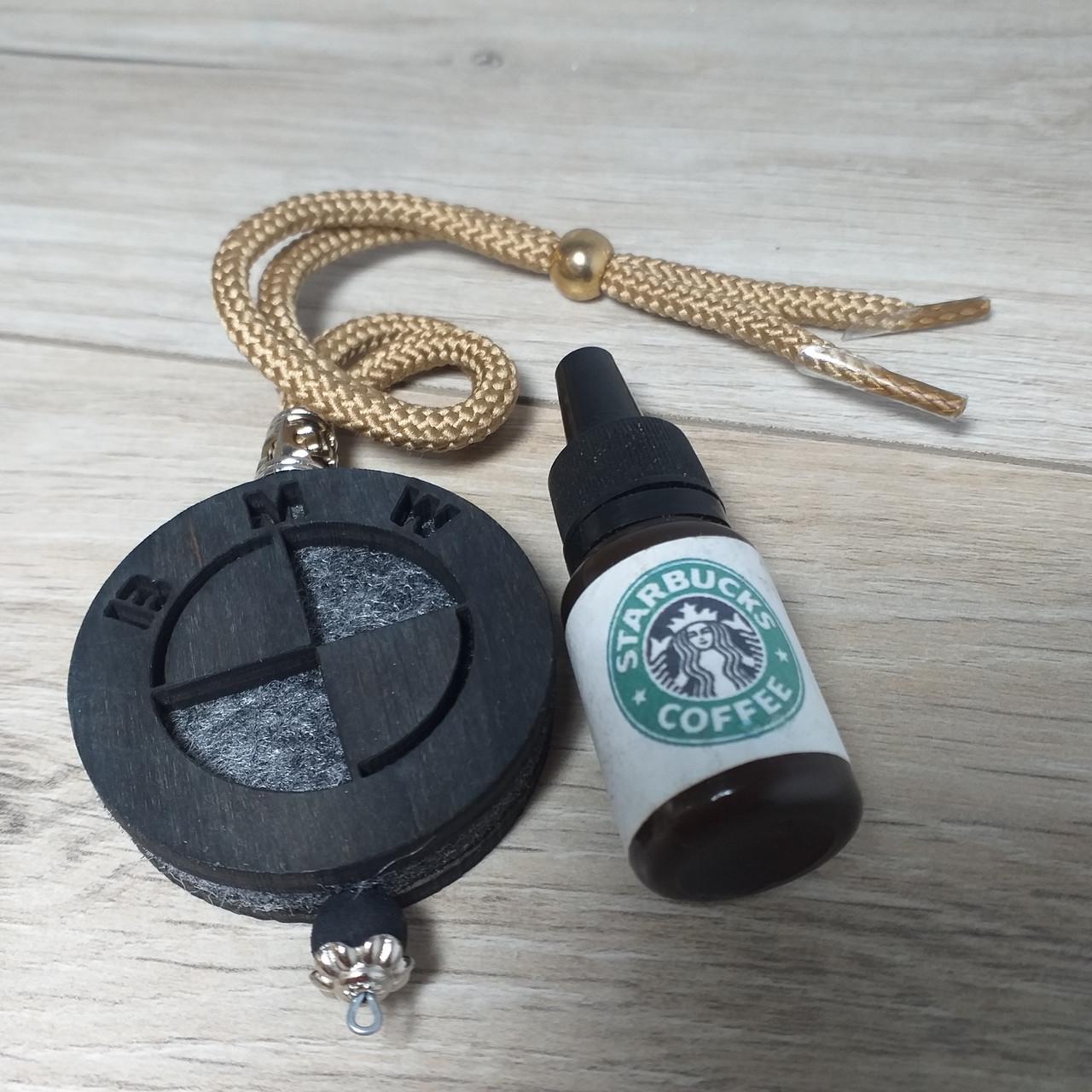 Ароматизатор-подвеска для авто из дерева и войлока с логотипом BMW и ароматом Starbucks Coffee (KG-12240) - фото 3 Ароматизатор-подвеска для авто из дерева и войлока с логотипом BMW и ароматом Starbucks Coffee (KG-12240) - фото 3