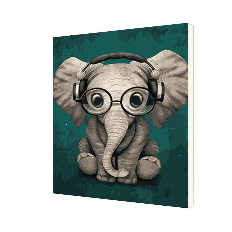 Картина по номерам Lesko DIY ZC3134 Крутой слоник