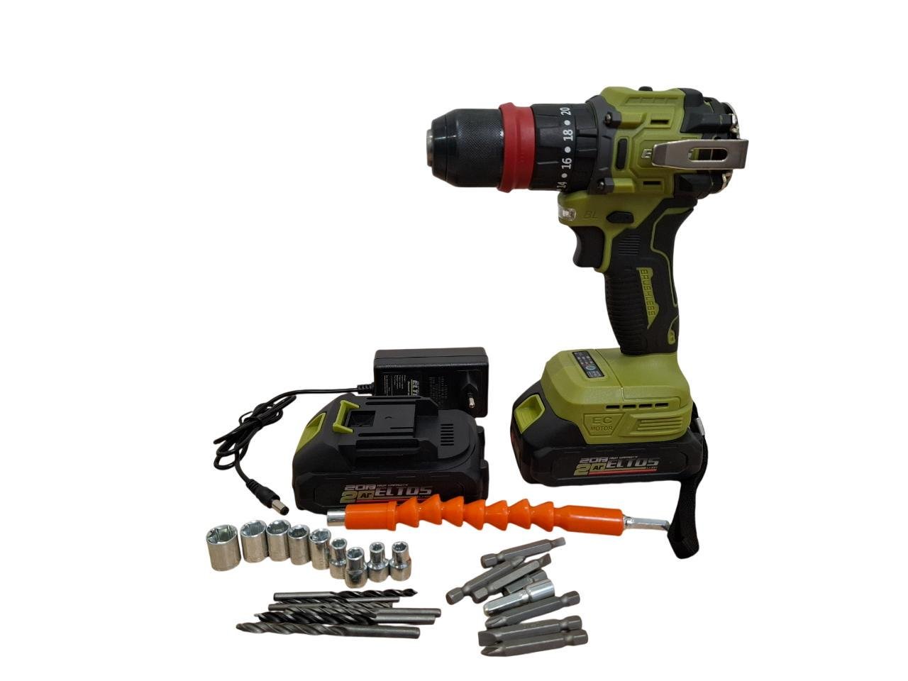 Шурупокрут акумуляторний ударний ELTOS ДА-20/13 UBL/DFR 2 акумулятори 2 Ач Max Power (21001)