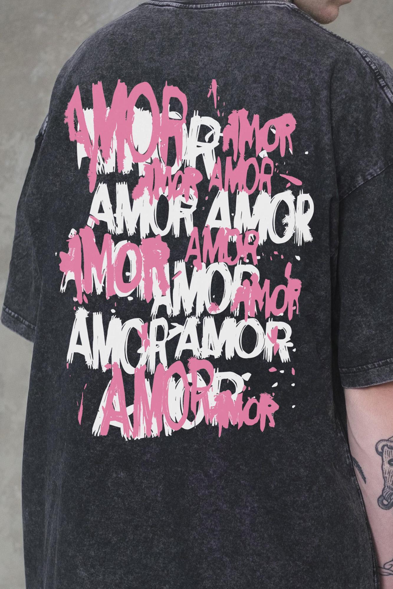 Футболка оверсайз Without Washed Amor L/XL Black (L/XL8056314 8056315) - фото 2