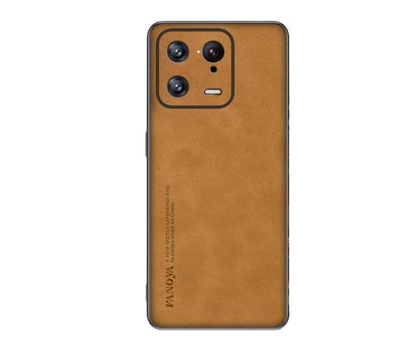 Кожаный чехол - накладка Fanoya для Xiaomi 13 Pro Коричневый