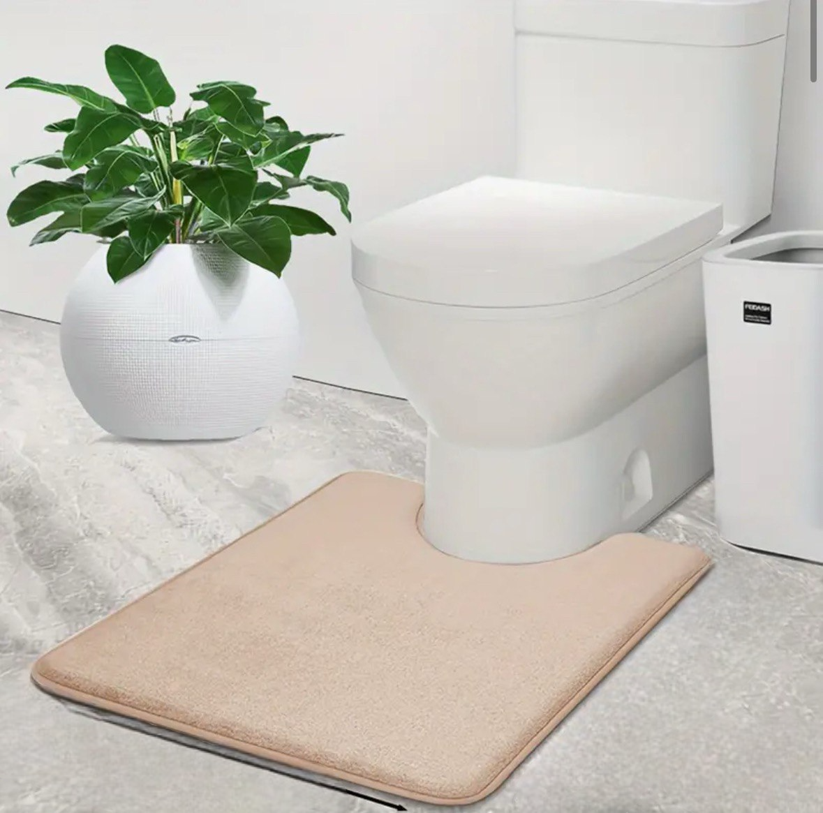 Набор ковриков в ванную и туалет Smooth Premium Memory Foam 2в1 80х50/60х50 см Бежевый (NK2in1Smooth0004) - фото 3 Набор ковриков в ванную и туалет Smooth Premium Memory Foam 2в1 80х50/60х50 см Бежевый (NK2in1Smooth0004) - фото 3