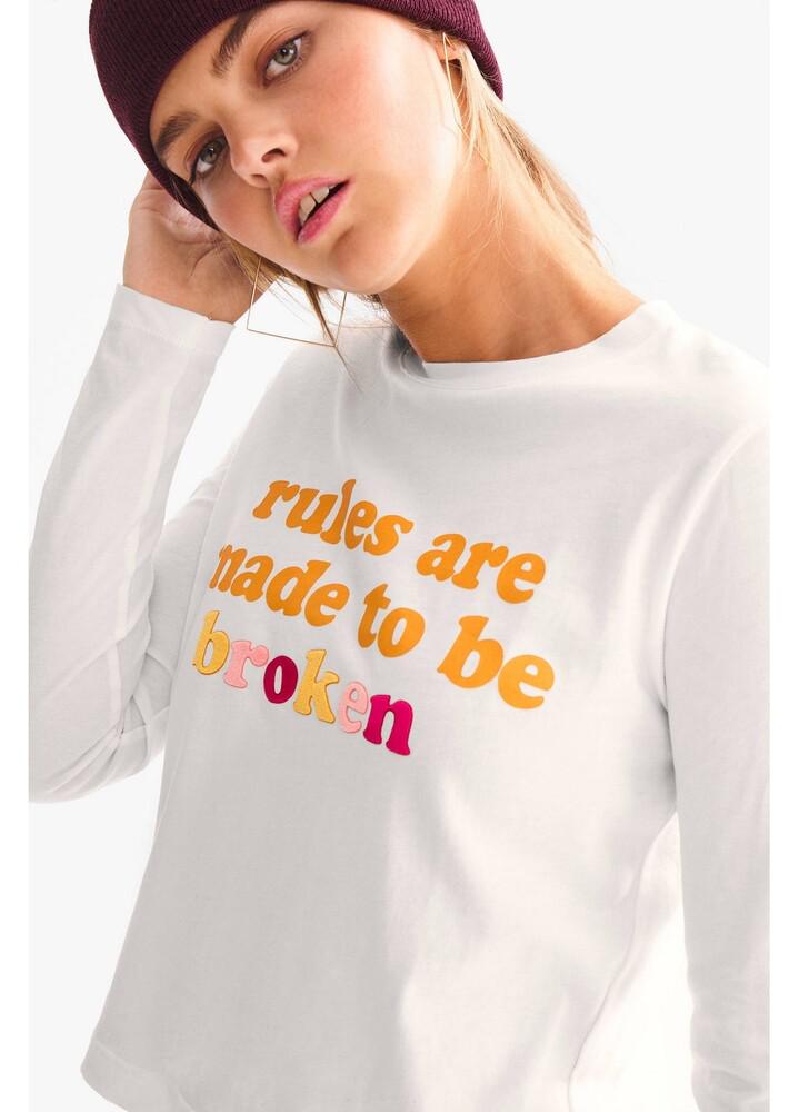 Футболка C&A 64301/2084480x01 довгий рукав жіноча M Кремовий (184290) - фото 3