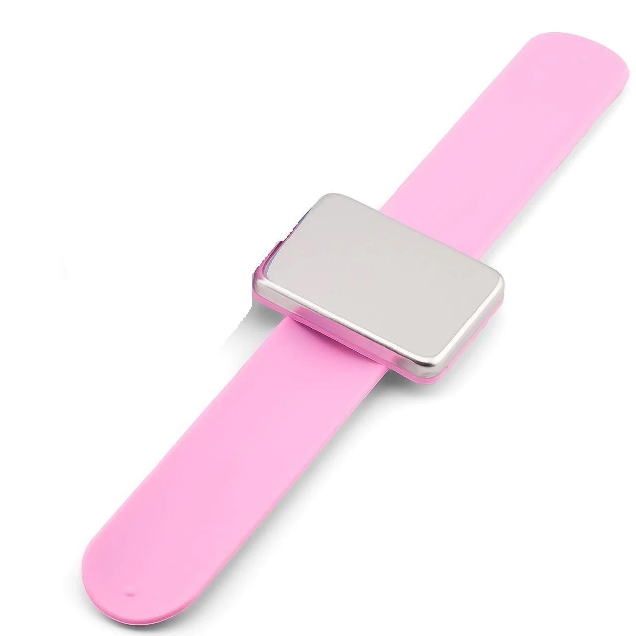 Браслет магнітний платформа прямокутна 5,5х4 см 24х3 см Рожевий (ІН5540б10)