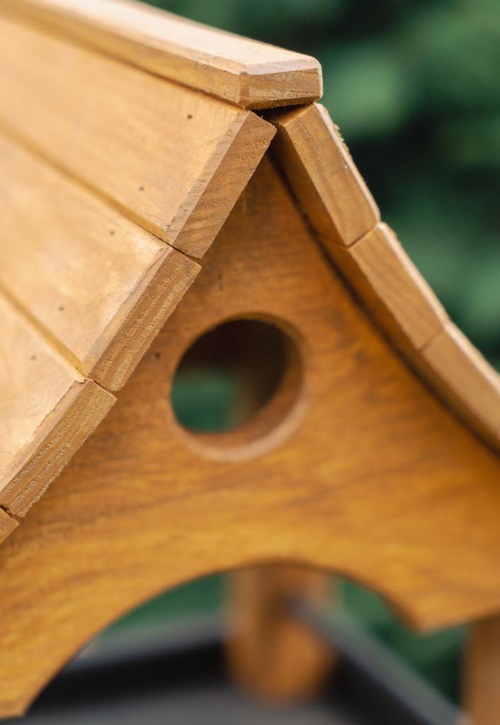 Кормушка для птиц и белок Сакура Коричневый из дерева 28×27×32 см на ножке 135 см - фото 6 Кормушка для птиц и белок Сакура Коричневый из дерева 28×27×32 см на ножке 135 см - фото 6