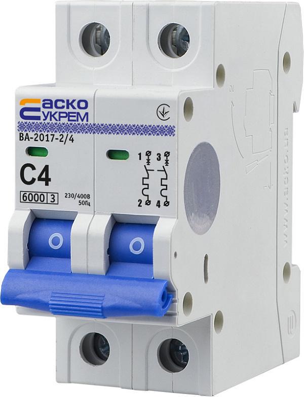 Автоматический выключатель АСКО-УКРЕМ ВА-2017/С 2р 4А (A0010170036)