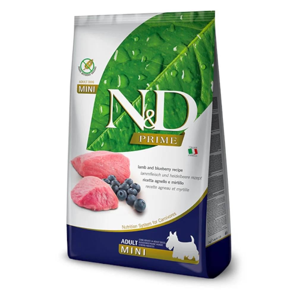Корм сухой для взрослых собак малых пород Farmina N&D Prime Dog Lamb&Blueberry Mini с ягненком и черникой 2,5 кг (21816)