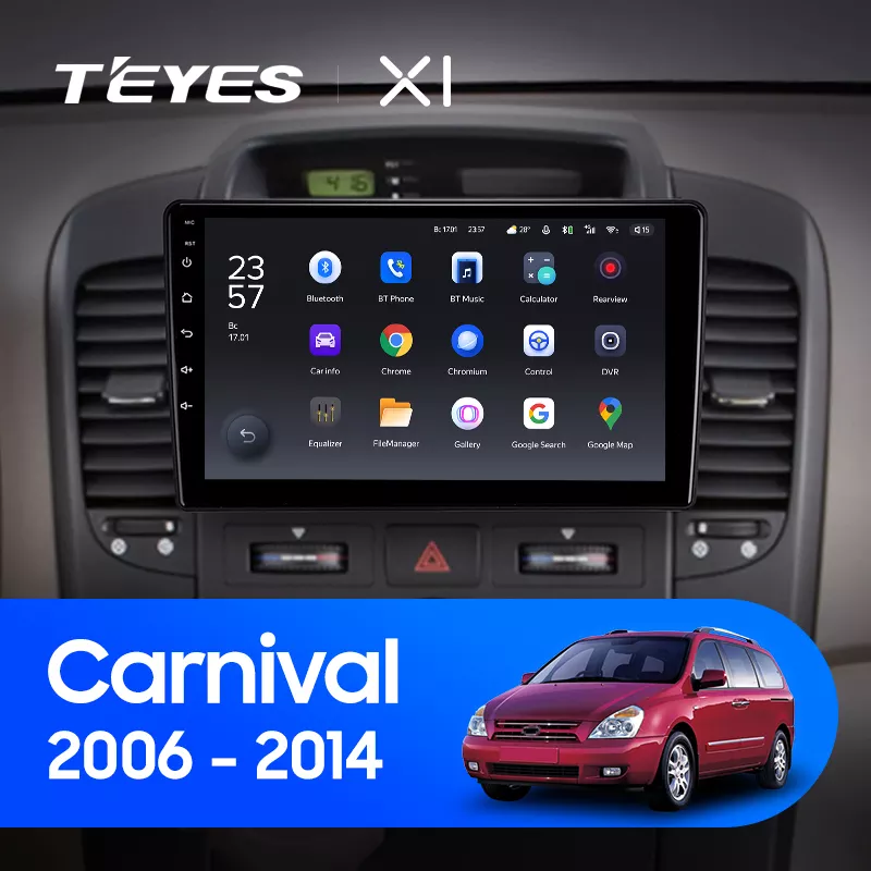 Автомагнитола штатная Teyes X1 для Kia Carnival 2006-2014 Android 2/32 Гб Wi-Fi (1664480281) - фото 3