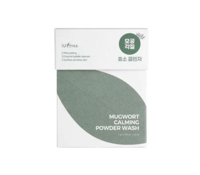 Пудра энзимная Mugwort Calming Powder Wash с экстрактом полыни Isntree 1 г x 25 шт (ISNT5029) - фото 1