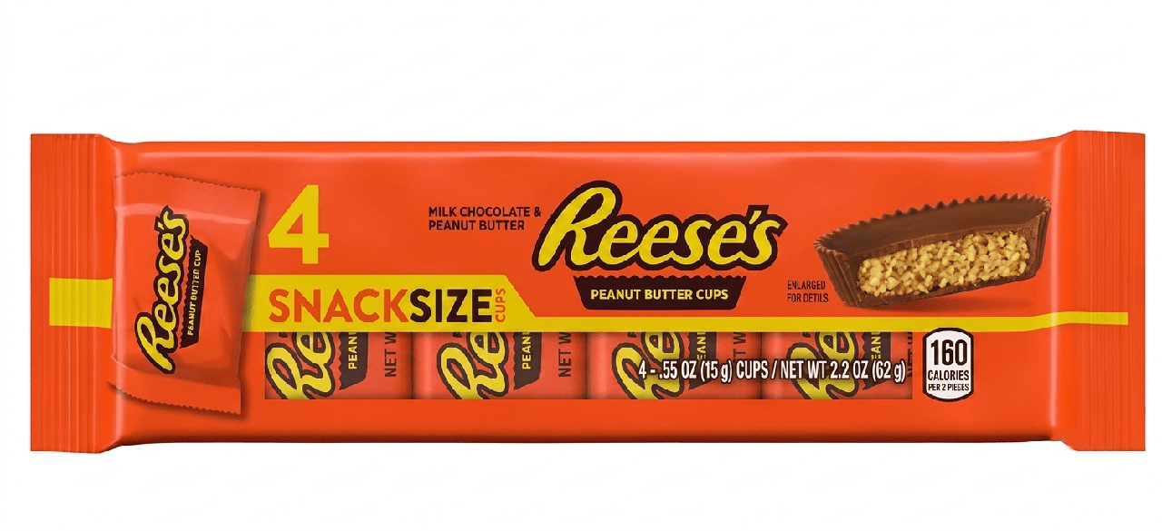 Цукерки шоколадні Reese's Milk Chocolate Snack Size Peanut Butter Cups 4 шт. 62 г (3117250341)