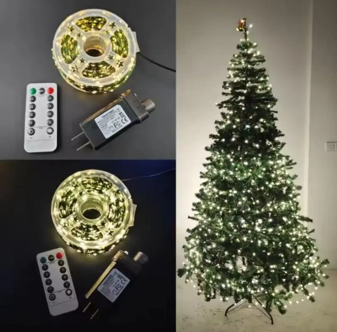 Гирлянда Роса с теплым белым светом/зеленая нить пульт 8 режимов 200 м (30455479) - фото 5 Гирлянда Роса с теплым белым светом/зеленая нить пульт 8 режимов 200 м (30455479) - фото 5