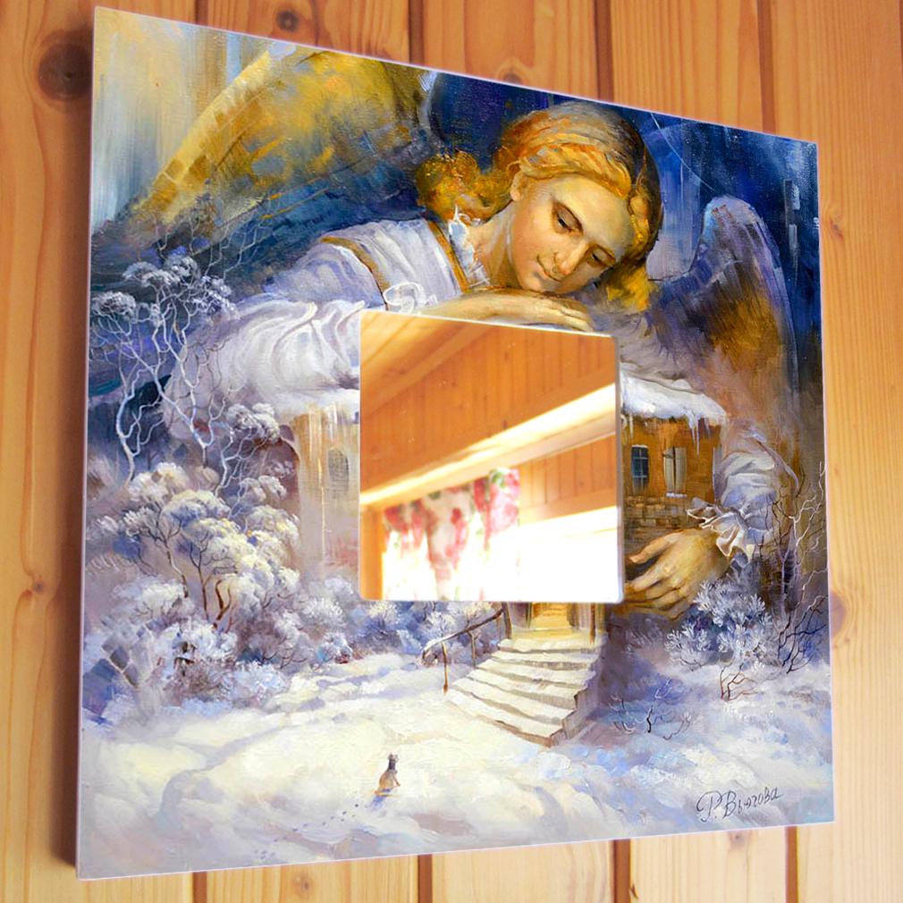 Зеркало декоративное Ангел хранитель декор 260х260 мм (M00373)