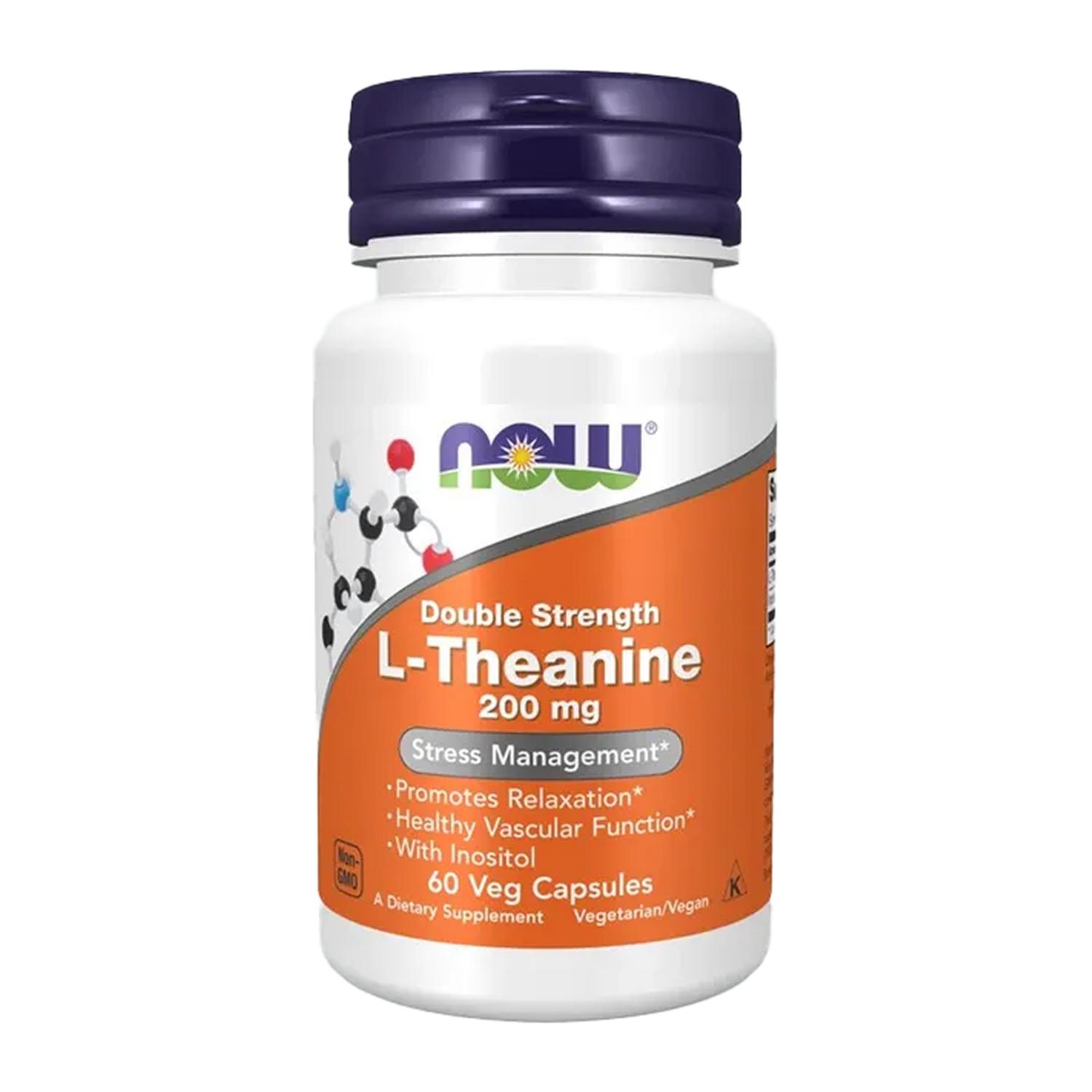 Диетическая добавка Now Foods L-Theanine Л-Теанин 200 мг 60 капс. (CO003439)