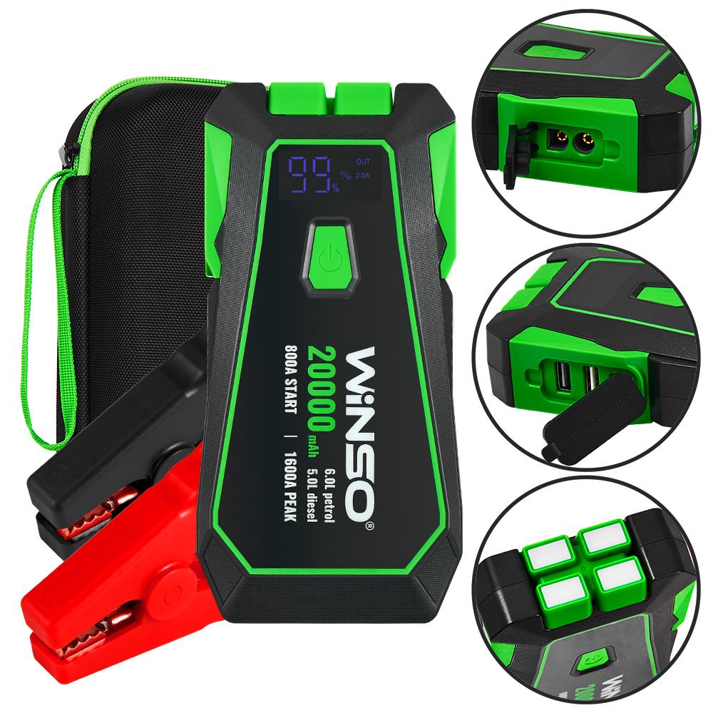 Пусковий пристрій WINSO Jump Starter 800A/1600A 20000 mAh (140800) - фото 2