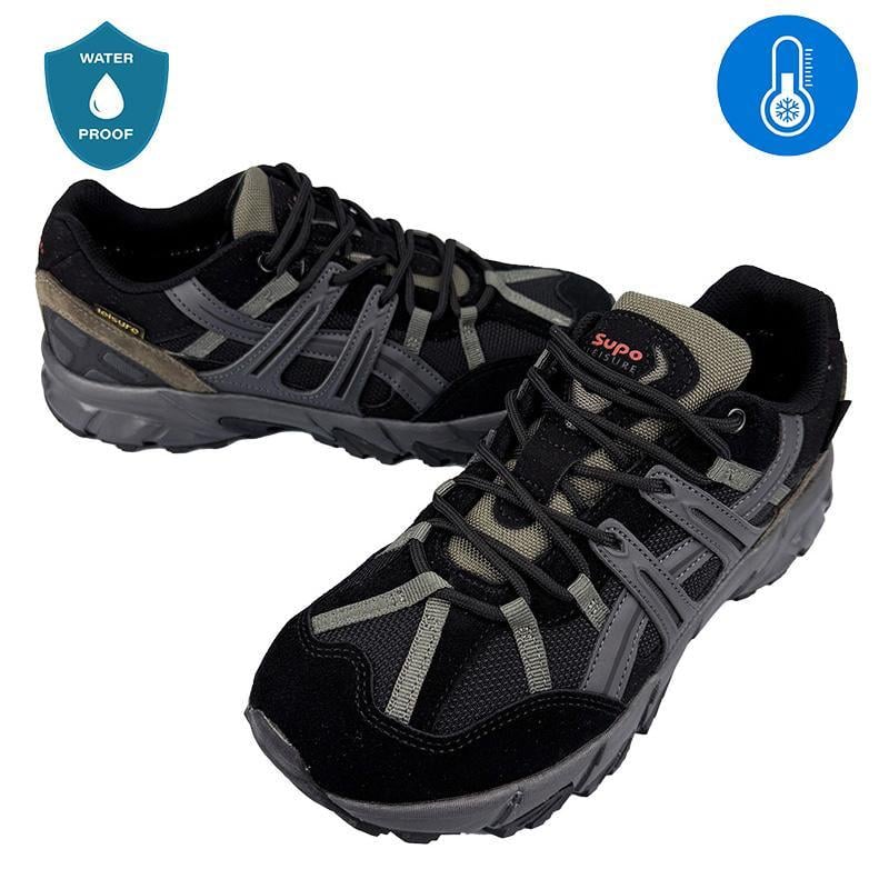 Кросівки чоловічі комбіновані термо з сірим 20887-3 p. 45 28-28,5 см Чорний - фото 2 Кросівки чоловічі комбіновані термо з сірим 20887-3 p. 45 28-28,5 см Чорний - фото 2