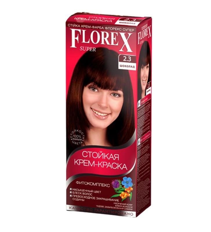 Крем-краска для волос стойкая Florex Super 2.3 Шоколад
