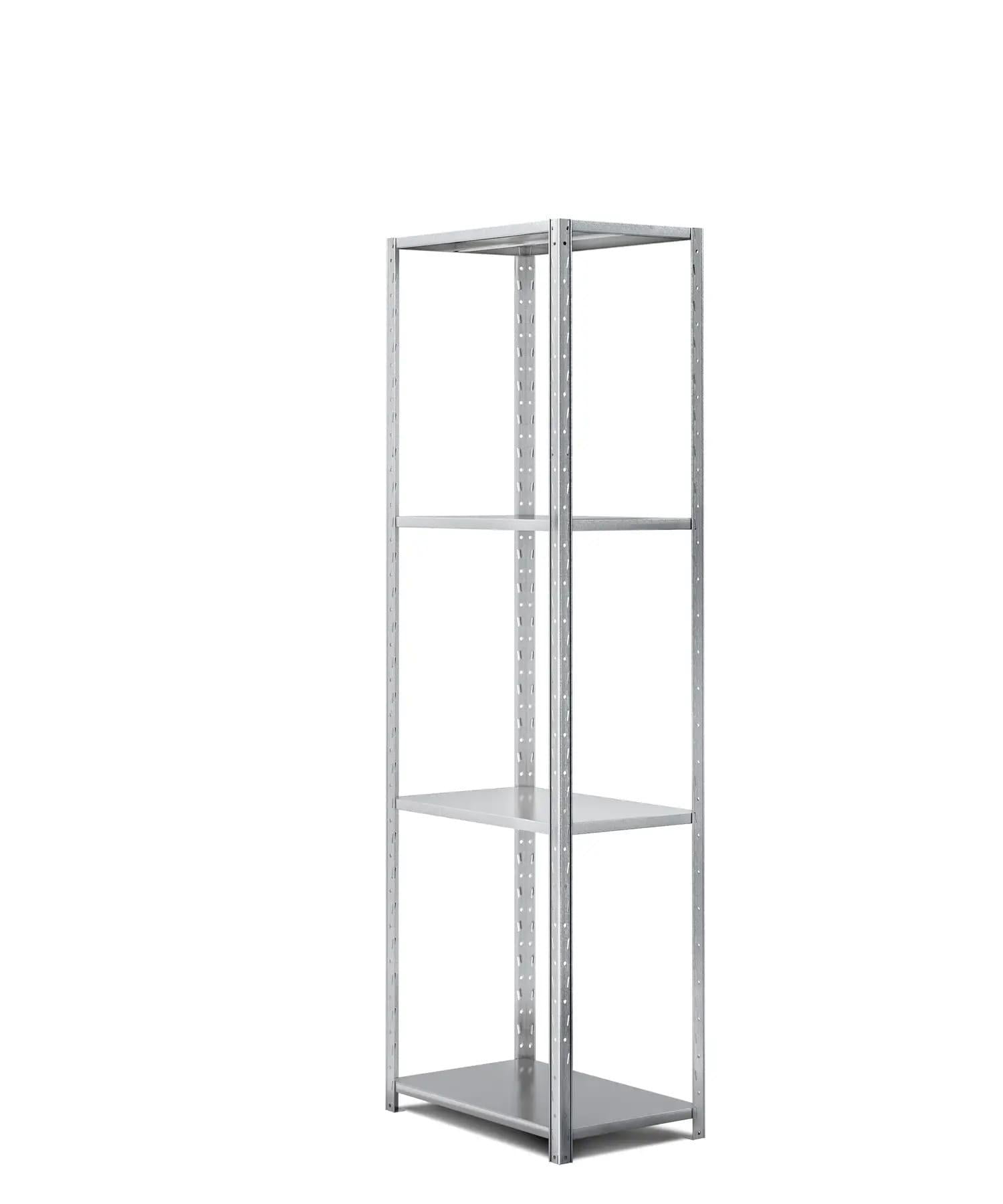 Стеллаж металлический ПРОФИ 250х90х60 см с оцинкованным покрытием на 4 полки из металла (366332) Стеллаж металлический ПРОФИ 250х90х60 см с оцинкованным покрытием на 4 полки из металла (366332)