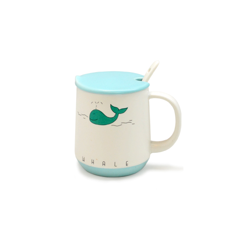 Чашка з кришкою та ложкою Animal world Stenson TD00585 350 мл (543574)