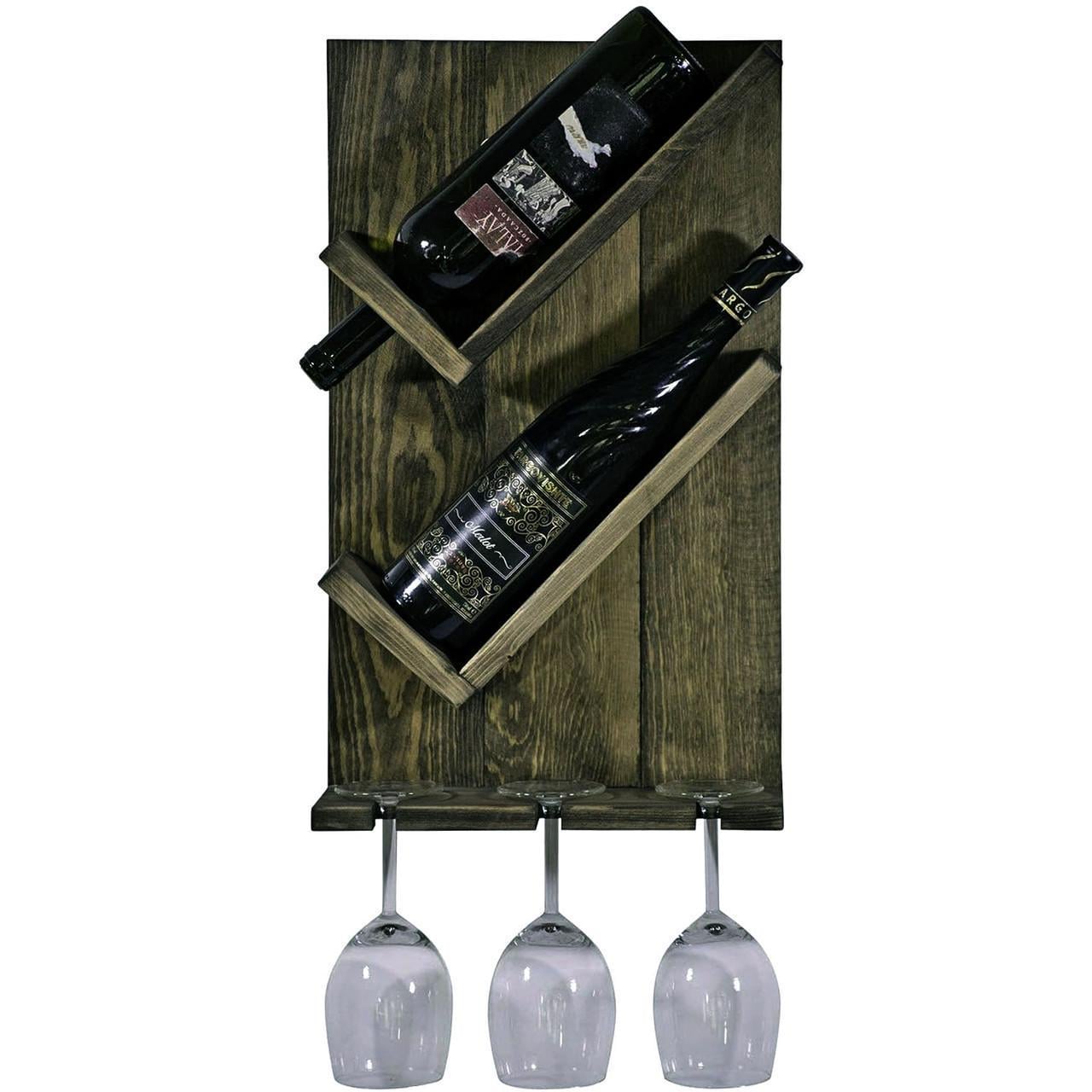 Полка для вина настенная из дерева Сунума Морион (ПНК-022311)