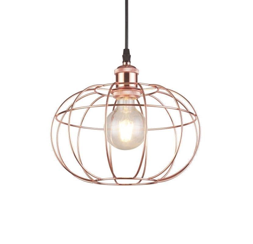 Світильник стельовий одинарний GTV VIELA 4 E27 IP20 Ø 27,5 см Мідний (27551117)