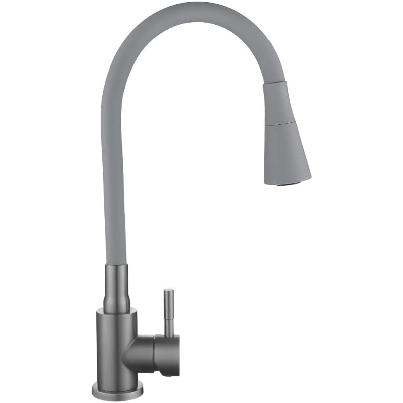 Змішувач для кухні Lidz Aria 015F31 K35 LDARI015F31GGRP49567 з гнучким виливом Graphite/Grey (36792336)