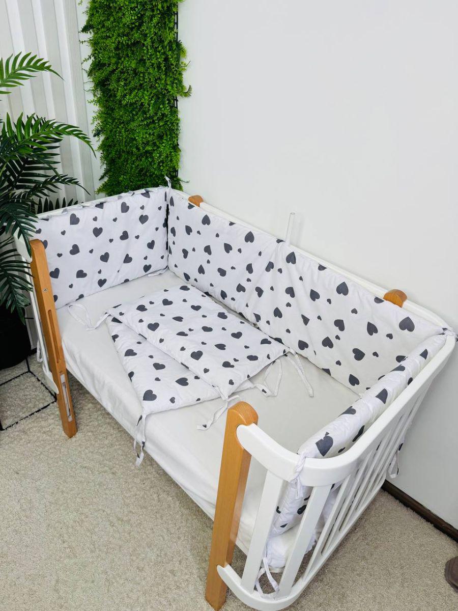 Защита для бортиков для детской кроватки сплошная 4 стороны 120x60x37 см (192)