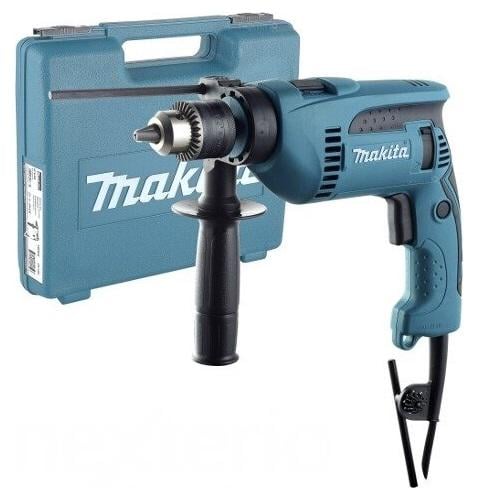 Дрель ударная Makita HP1640K (680Вт, 13мм) с регулировкой частоты вращения + кейс (4313)