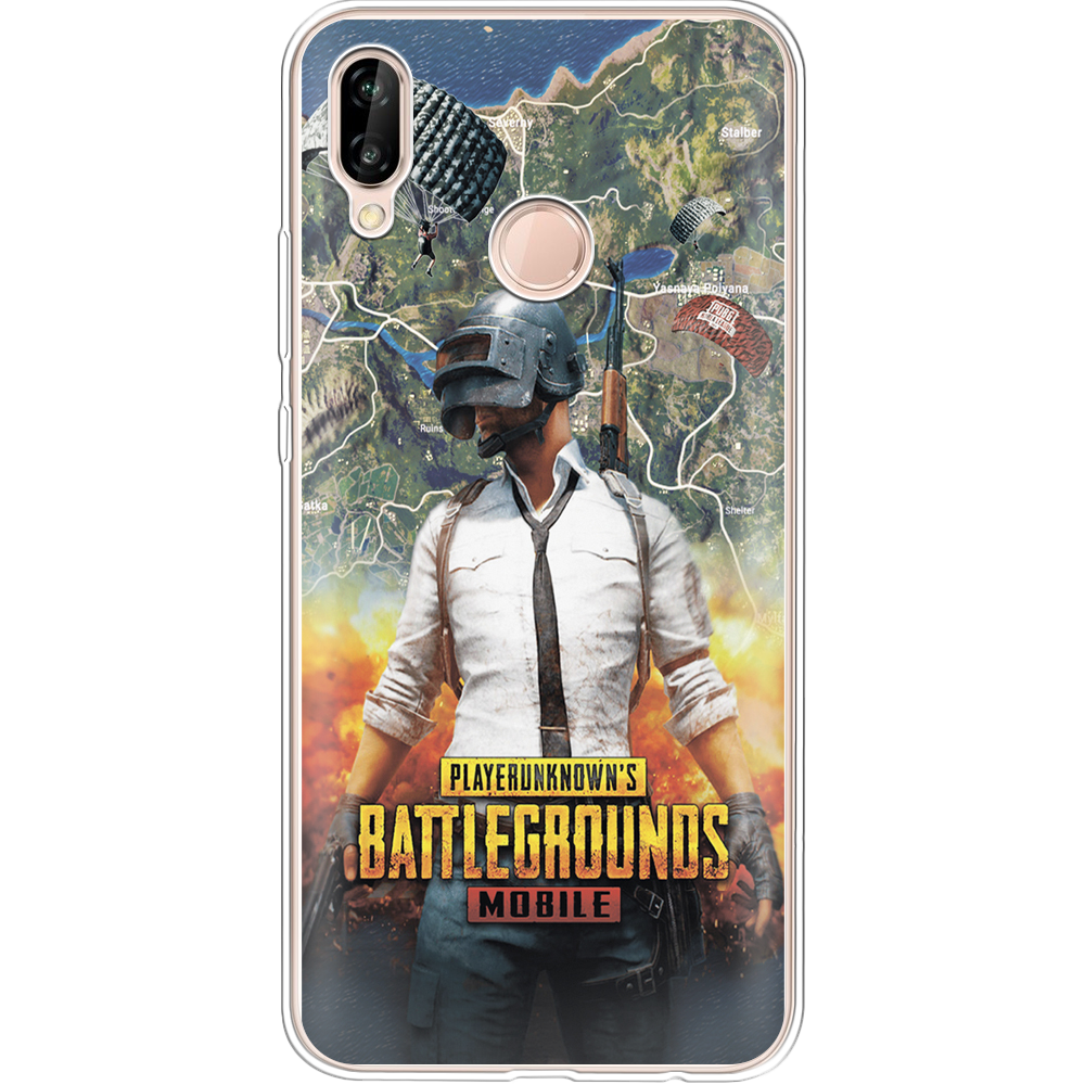 Чехол Boxface Huawei P20 Lite PUBG Mobile Прозрачный силикон (33127-up2309-33127)