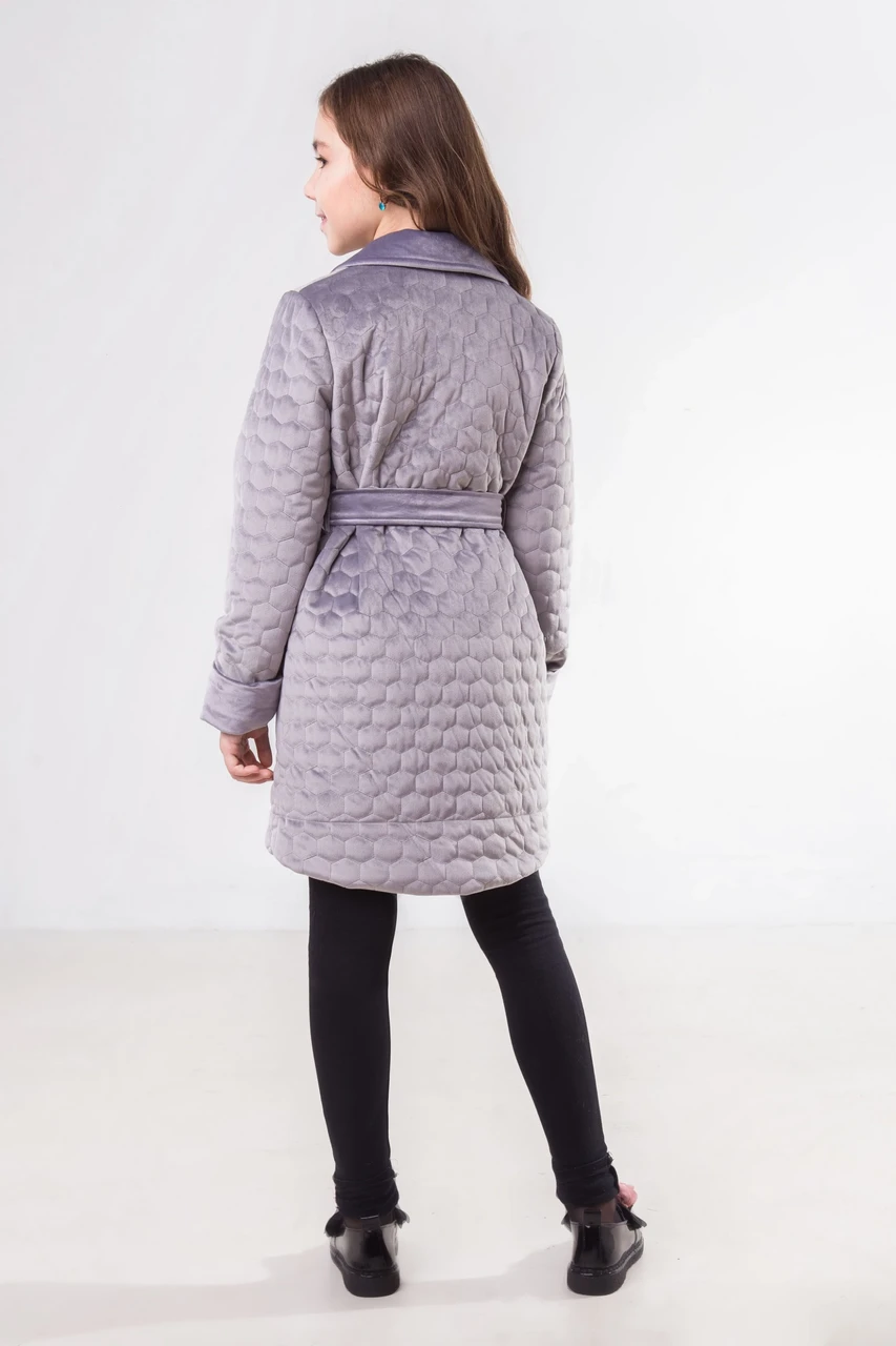 Пальто для дівчинки демісезонне Suzie 158 см Сірий (ПТ-75918/158) - фото 3