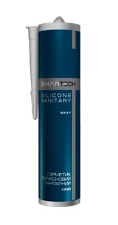 Герметик силиконовый санитарный Smartech 280 мл Серый
