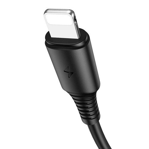 Кабель Borofone BX47 Coolway Lightning USB 2,4 A 1 м Black (554711)