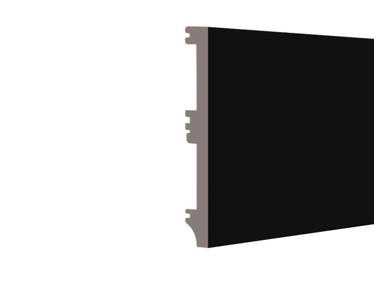 Плінтус дюрополімерний 10х100 мм Чорний (10010Р-5004-4)