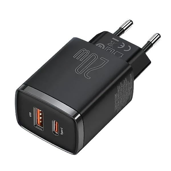 Зарядний пристрій мережевий BASEUS Type-C USB 20W Compact Quick Charger Black (CCXJ-B01)