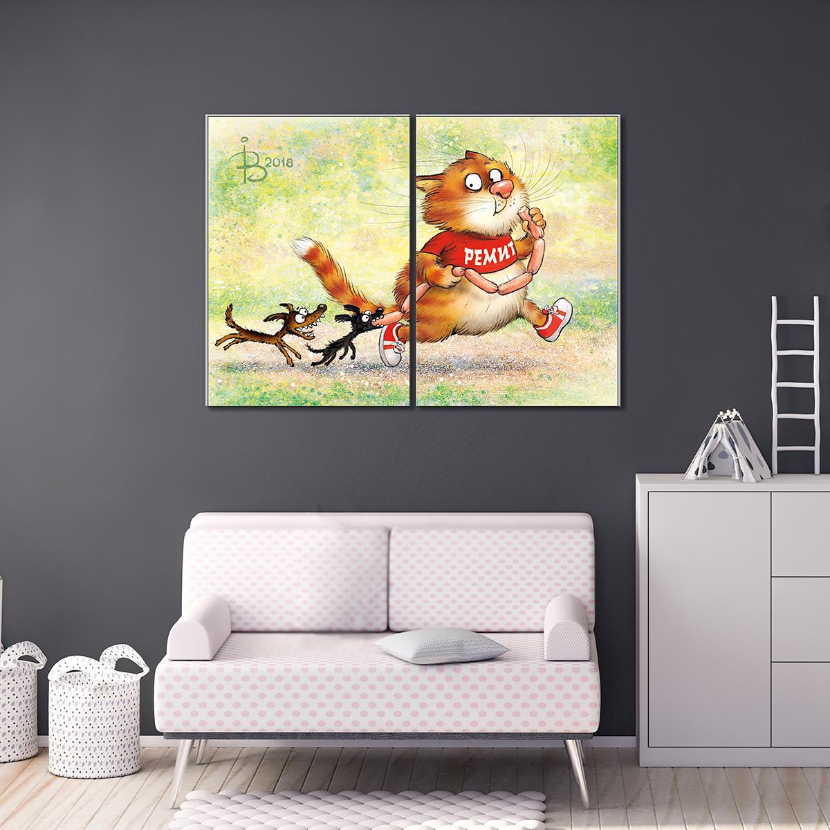 Модульная картина Марафон 2 модуля 30х45 см