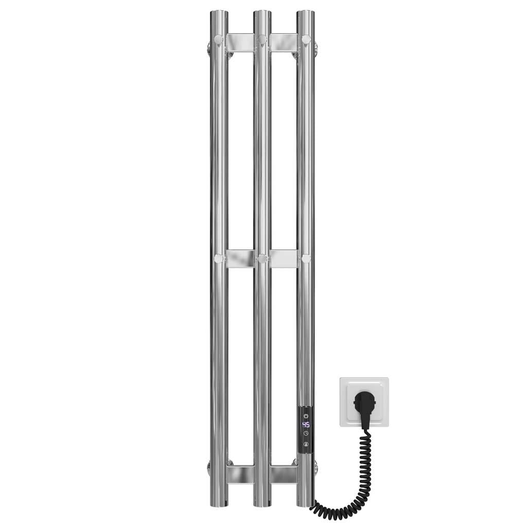 Полотенцесушитель электрический Deffi Zara П3 JD03 правое подключение нержавеющая сталь 140х800 см Хром (A.CL.80.14.3.E.C.R.1)