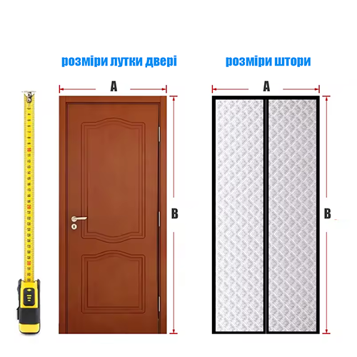 Штори теплоізоляційні для дверей на магнітах 0,7х2,1 м - фото 6 Штори теплоізоляційні для дверей на магнітах 0,7х2,1 м - фото 6