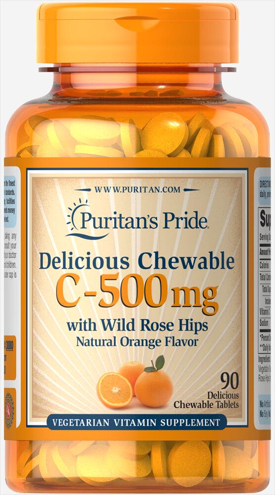 Витамин С с шиповником Puritan's Pride 500 мг Rose Hips 90 капсул (00000030294)