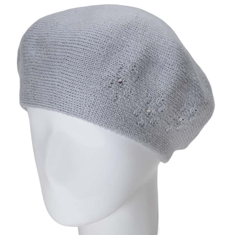 Берет женский Lirus Магна двойной полушерстяной Серо-голубой (119067)